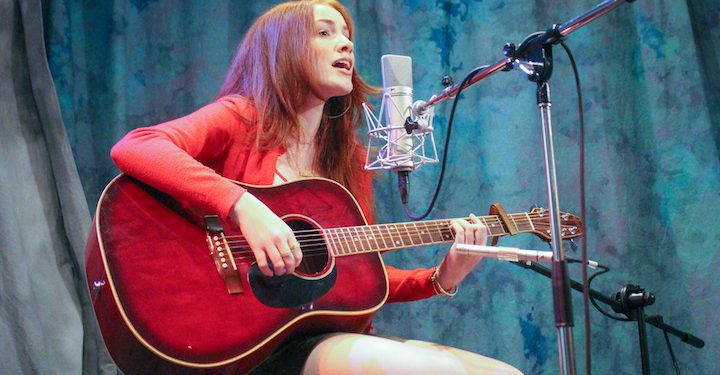 Sofia Corts performing her recording session at WEXT Studios, Troy,NY (5/19/23)