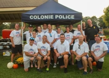 Members of the Colonie Police Department taking part in the Community Night Out held at The Crossings Park in Colonie, Tuesday, Sept. 5,2023.