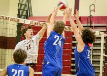On October 30 the Colonie High School boys Varsity Volleyball team hosted Saratoga in sectional action.