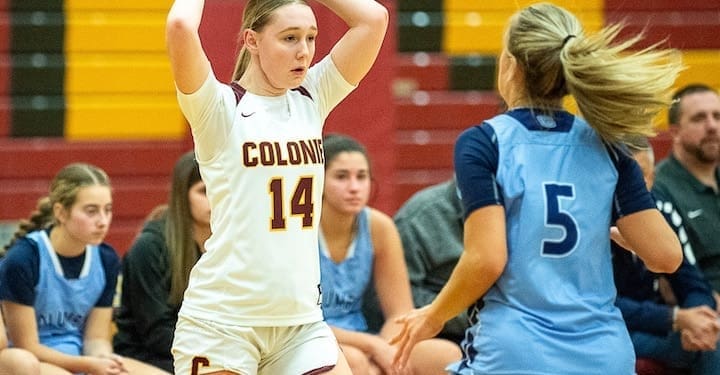 Colonie High School took on Columbia in girls basketball action on December 8.