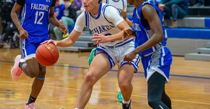 Shaker Blue Bison remain undefeated in boys basketball on Tuesday, Dec. 12. Photo by Emmali Lanfear.