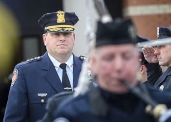 Colonie police Chief Michael Woods walked out of the station for the last time on January 19.