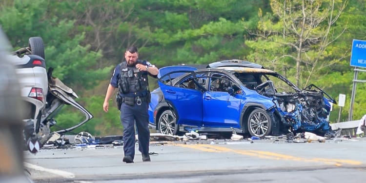 Fatal crash on Route 85 in Slingerlands on Wednesday, May 1. Photo by John McIntyre/Spotlight News